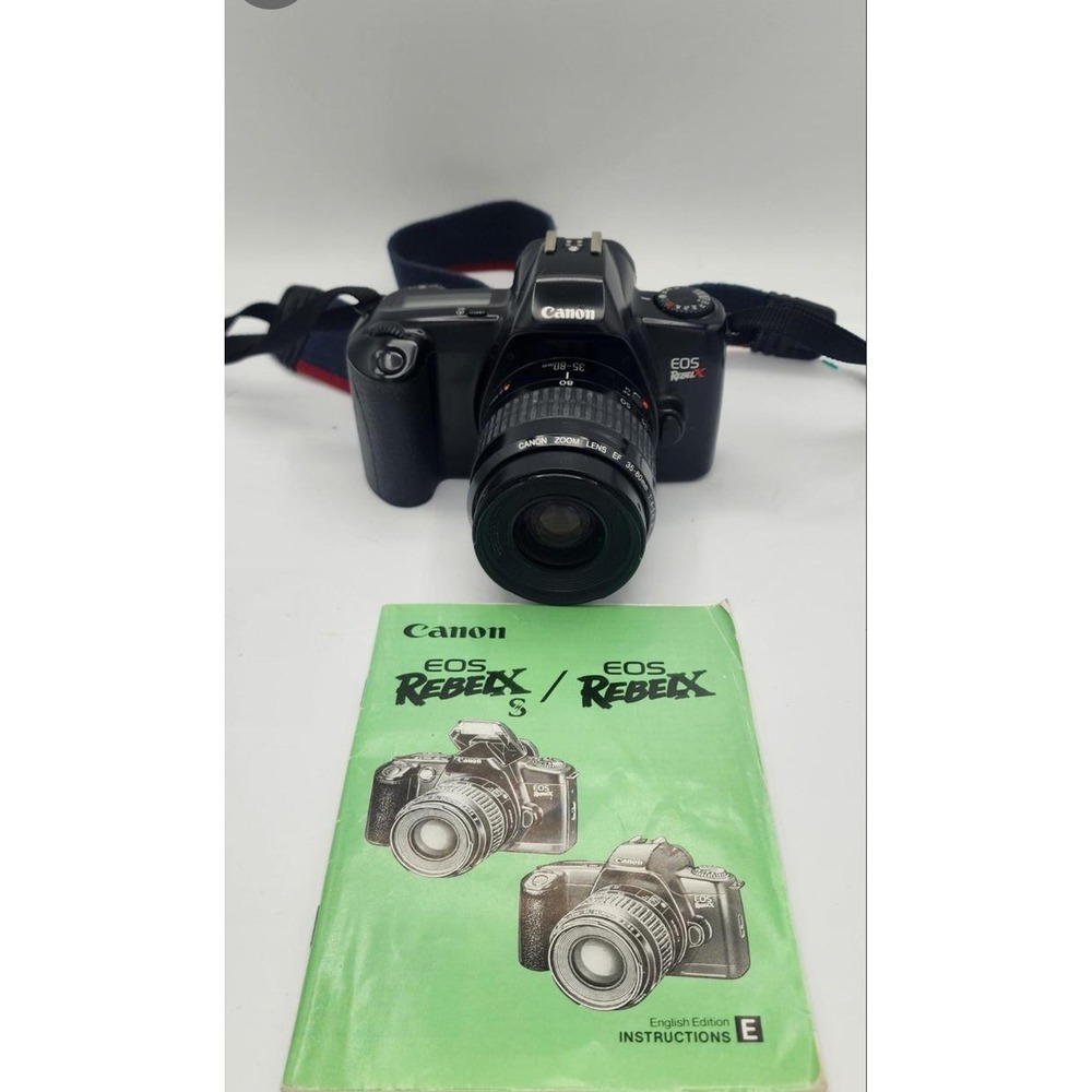 Canon EOS Rebel X 35mm SLR Film Camera with 35-80mm Lens and Manual Bundle
As is